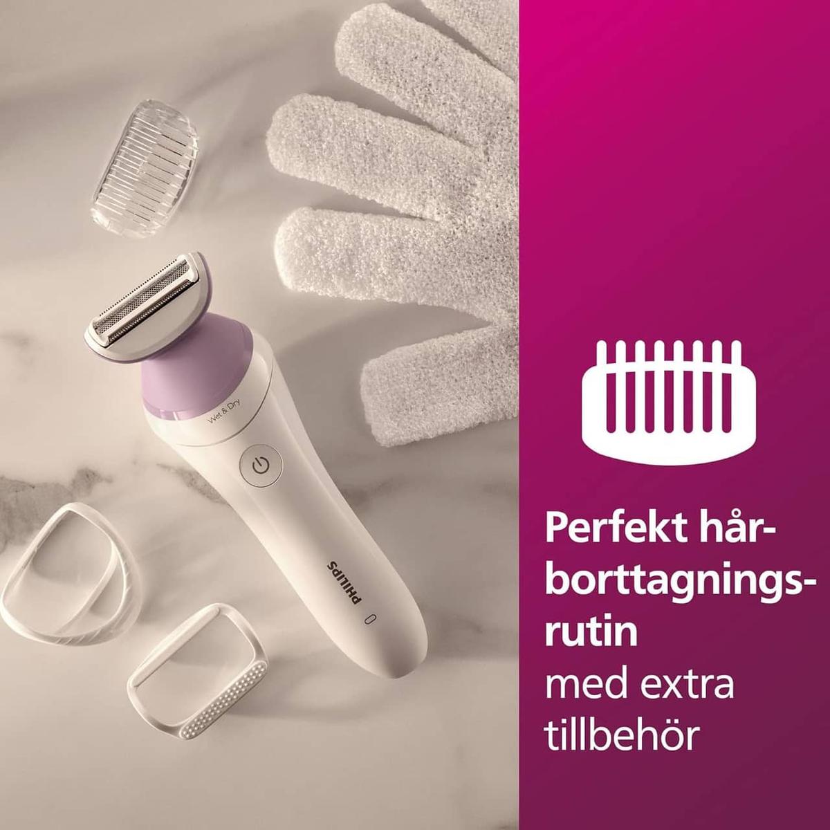 Philips Lady Shaver 6000 kroppstrimmer med tillbehör
