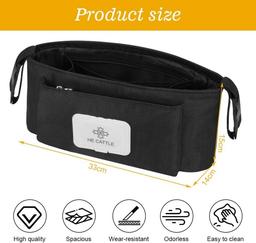 Universal Vicloon Barnvagns Organizer med Våtservettsfack
