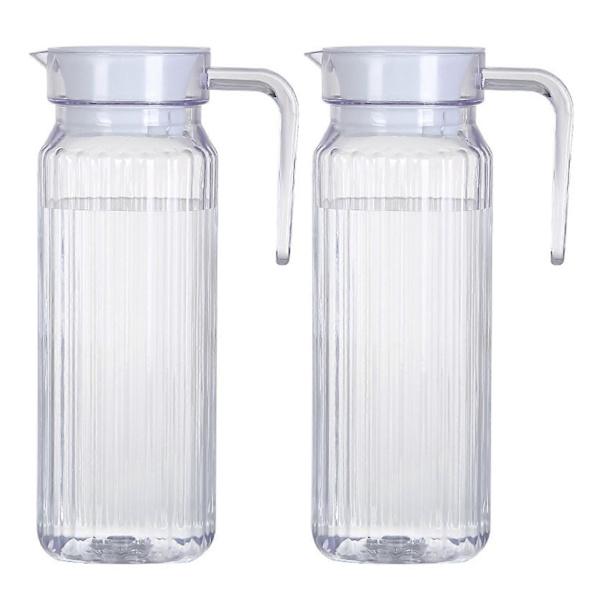 2-pack Vattenkannor med Lock - Spillfri, Transparent