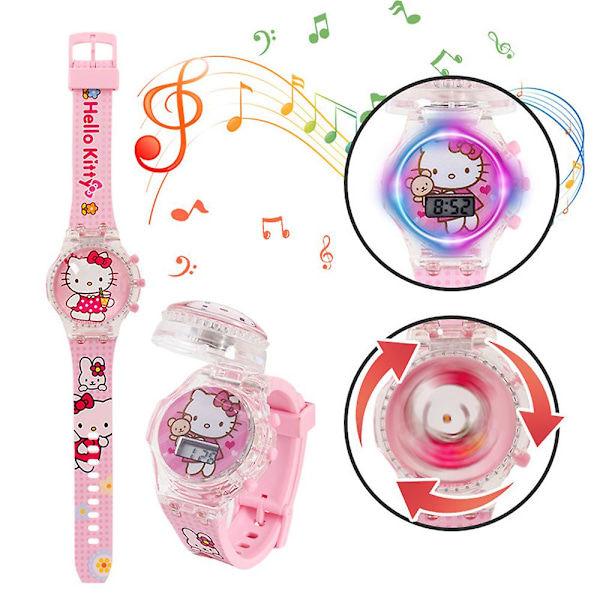 Barn Tecknad Hello Kitty Lysande Armbandsklocka