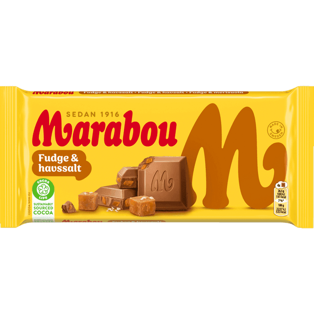 Marabou Fudge & Havssalt Choklad 185 g hos Matsmart