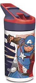 Marvel Avengers vattenflaska med sugrör 480 ml