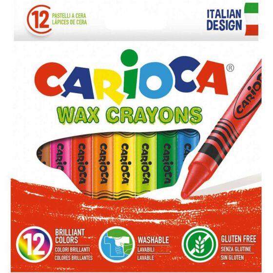 Carioca vaxkritor, 12 tvättbara färger