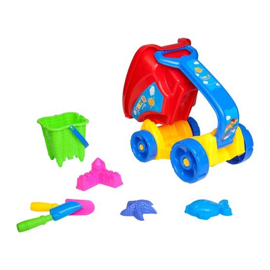 Sandvagn med sandset för barn