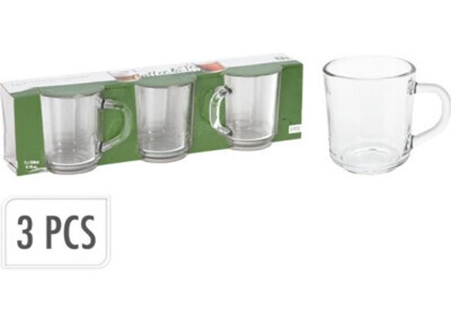 Set med teglas i klassisk design