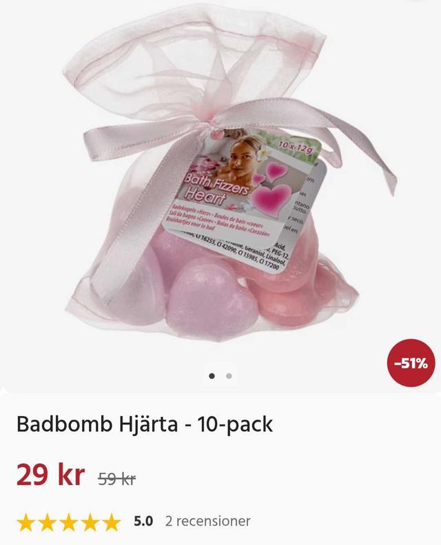 Badbomb Hjärta 10-pack