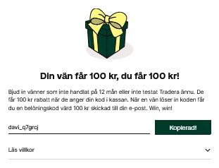 Tradera: 100 kr rabatt med kod davi_q7grcj