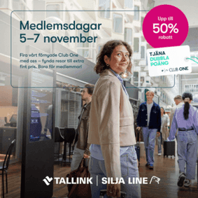 Upp till 50 % rabatt hos Tallink Silja Sverige 5-7 november