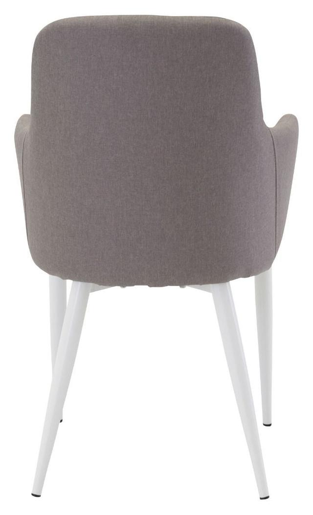 Elegant Comfort Karmstol Grå med Vita Ben