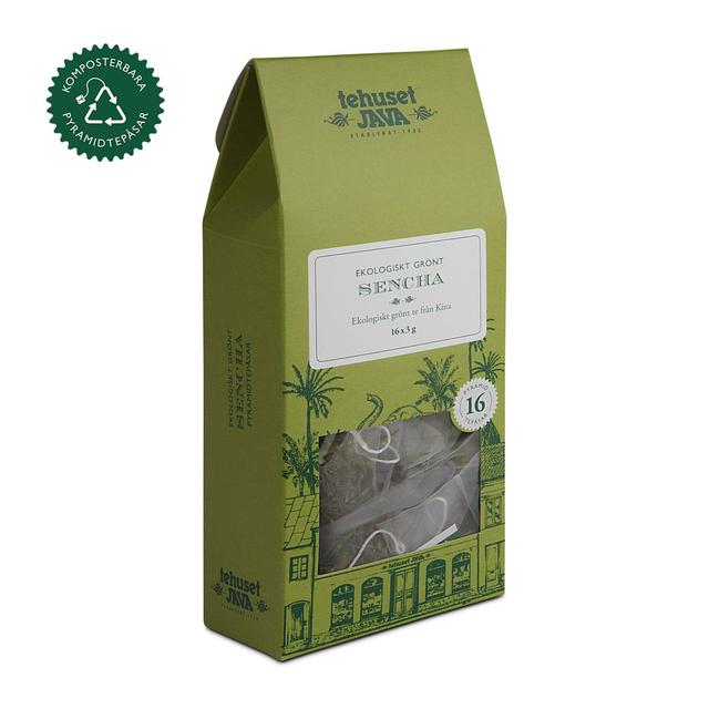 Ekologisk Grön Sencha Tepåsar 16-pack