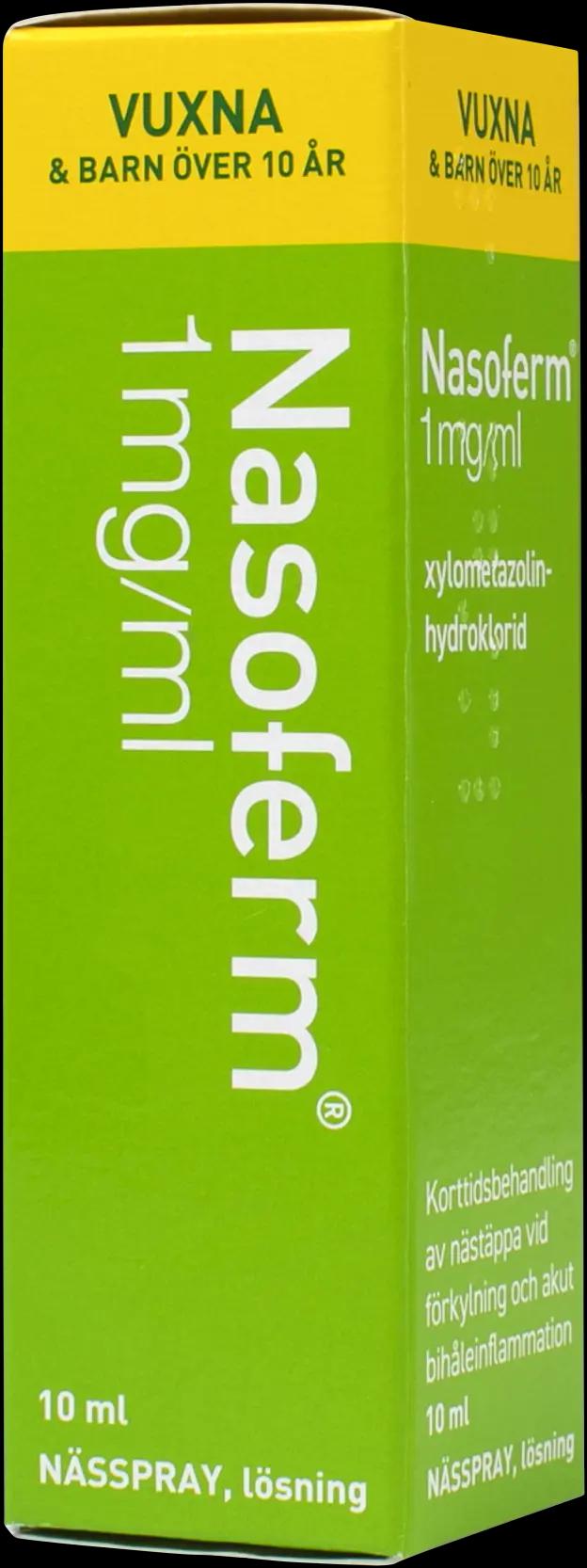 Nasoferm Nässpray 1 mg/ml 10 ml.
