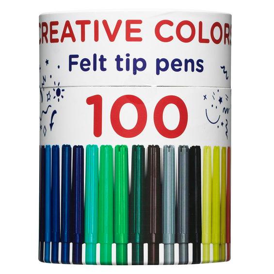 Tuschpennor 60-pack med dubbla spetsar