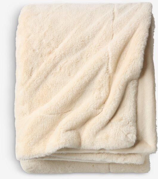Beige Pläd MYGGBLOM 130x170
