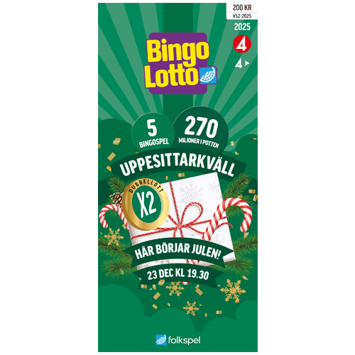 Skicka en uppesittarkväll-Bingolott X2 – Mobila Presentkort