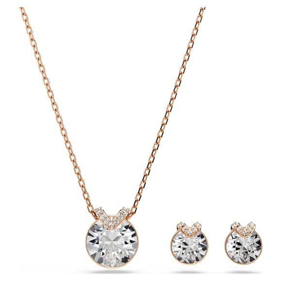 Bella V Set Vit Roséguld Swarovski