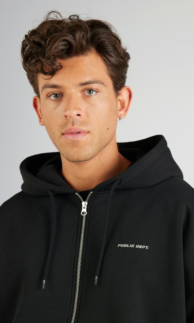 Junkyard Boxy Zip Hoodie Svart Herr