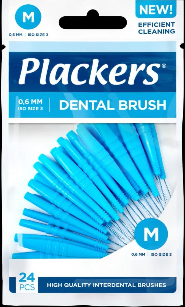Plackers Dental Brush M 0,6 mm 24-pack