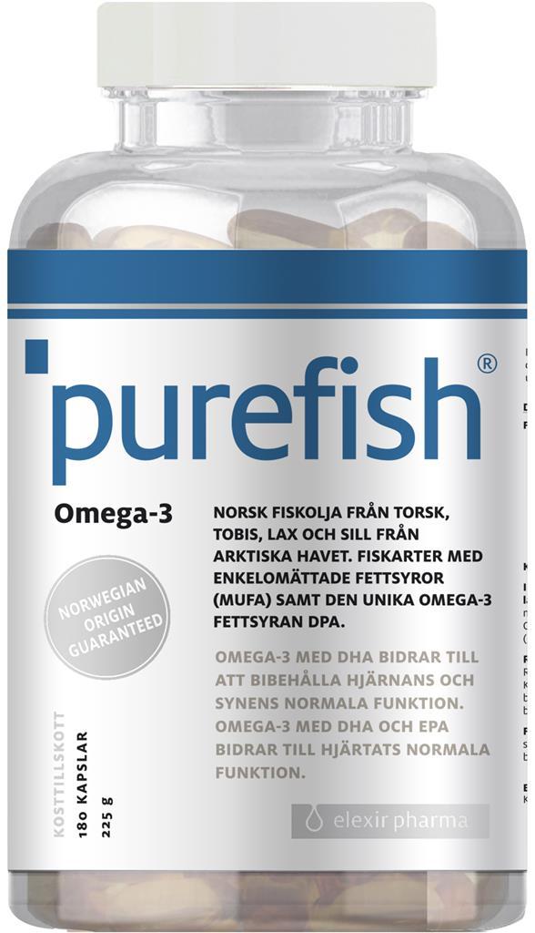 Elexir Pure fiskolja 180 kapslar