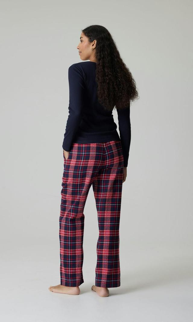 Röd Flanellpyjamas för Damer