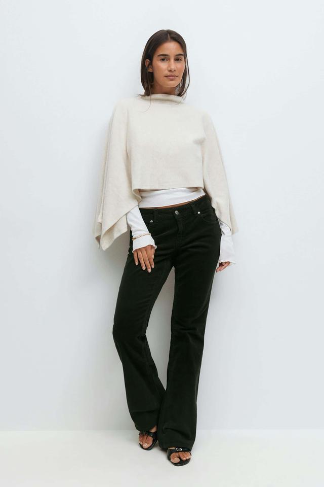 Y2K Bootcut Manchesterjeans Svart Dam