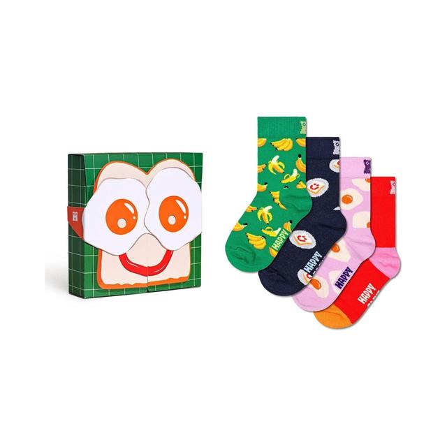 Färgglada Barnstrumpor Mask 4-pack