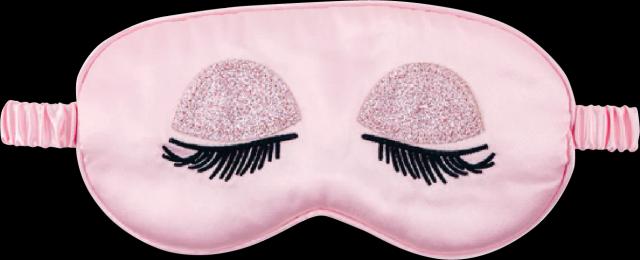 Sovmask rosa med ögon