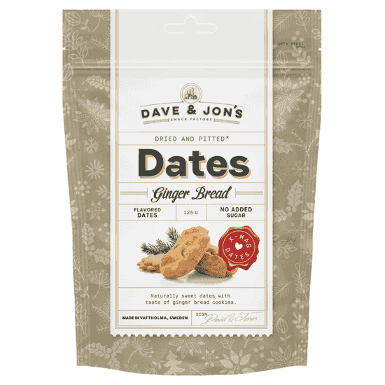Dave & Jon´s Dadlar Pepparkaka 125 g