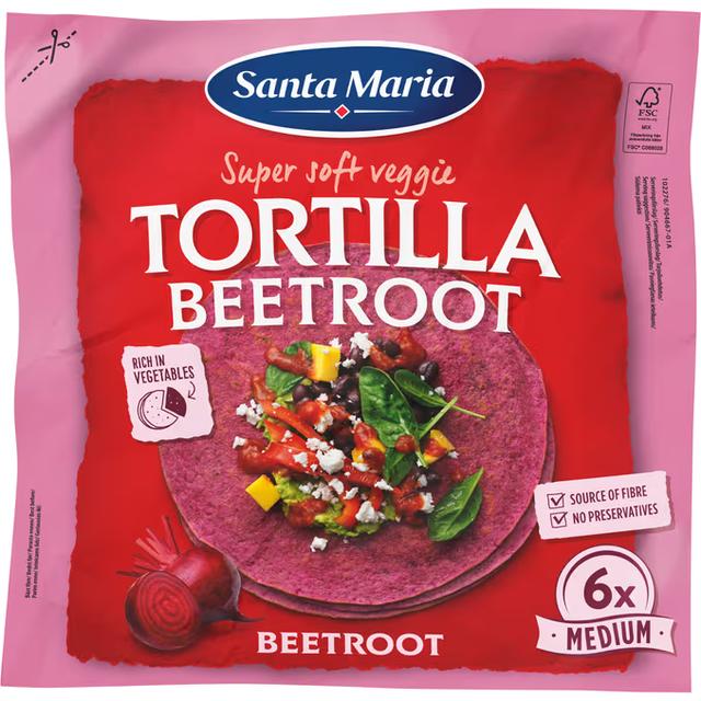 Tortilla Rödbeta Medium 3 x 240 g Santa Maria