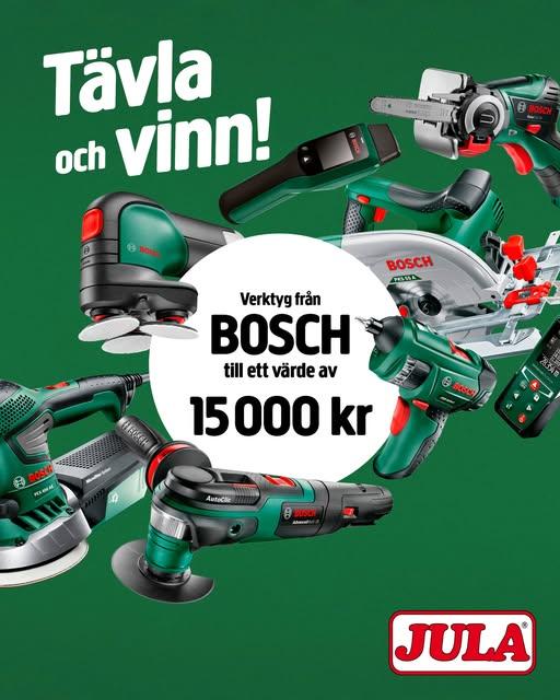 Tävling via FB. Vinn valfria Bosch DIY-verktyg.