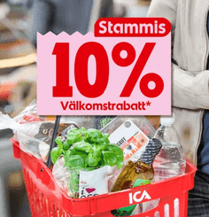10 % välkomstrabatt hos ICA för stammisar