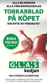 Torkarblad på köpet vid byte av vindruta hos Glaskedjan