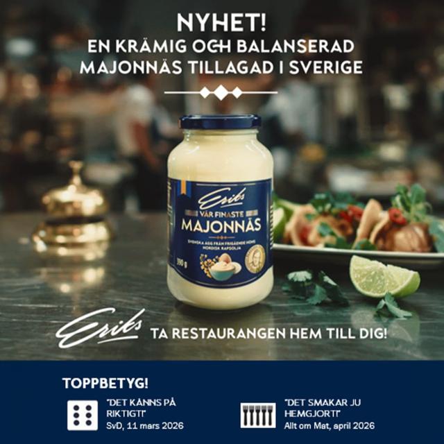 7 kr Cashback på Eriks Majonnäs Glasburk