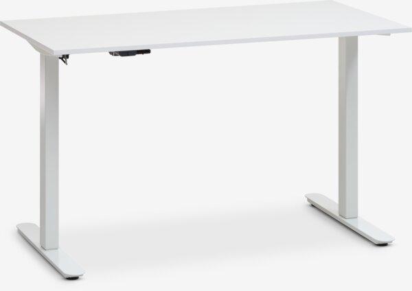 Höj- och sänkbart skrivbord SVANEKE vit 60x120