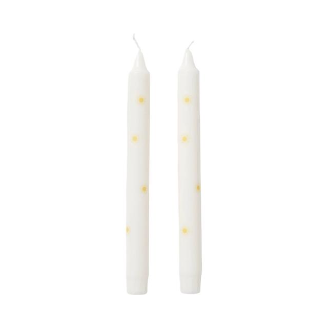 Kronljus 2-pack Sol Mönstrade Stearinljus