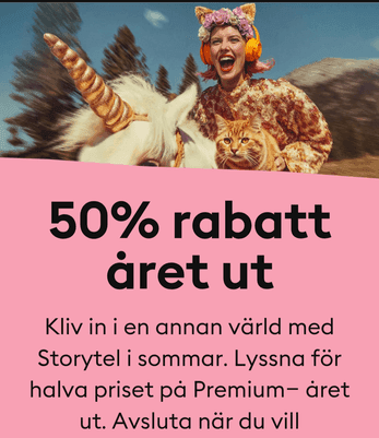 Storytel Premium – 100 timmar per månad