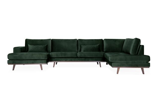 STOCKHOLM U-soffa Höger Velvet Grön