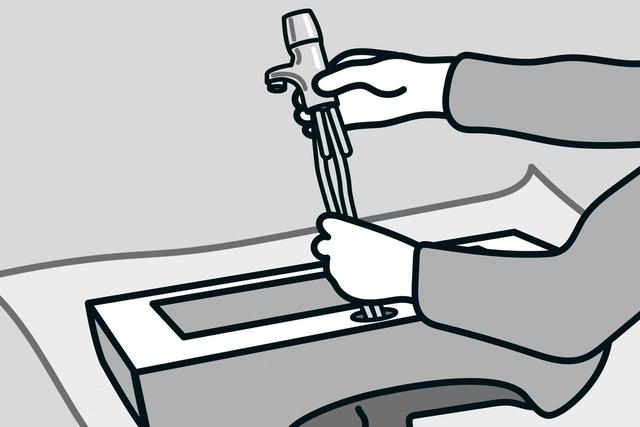 Guide för montering av handfat