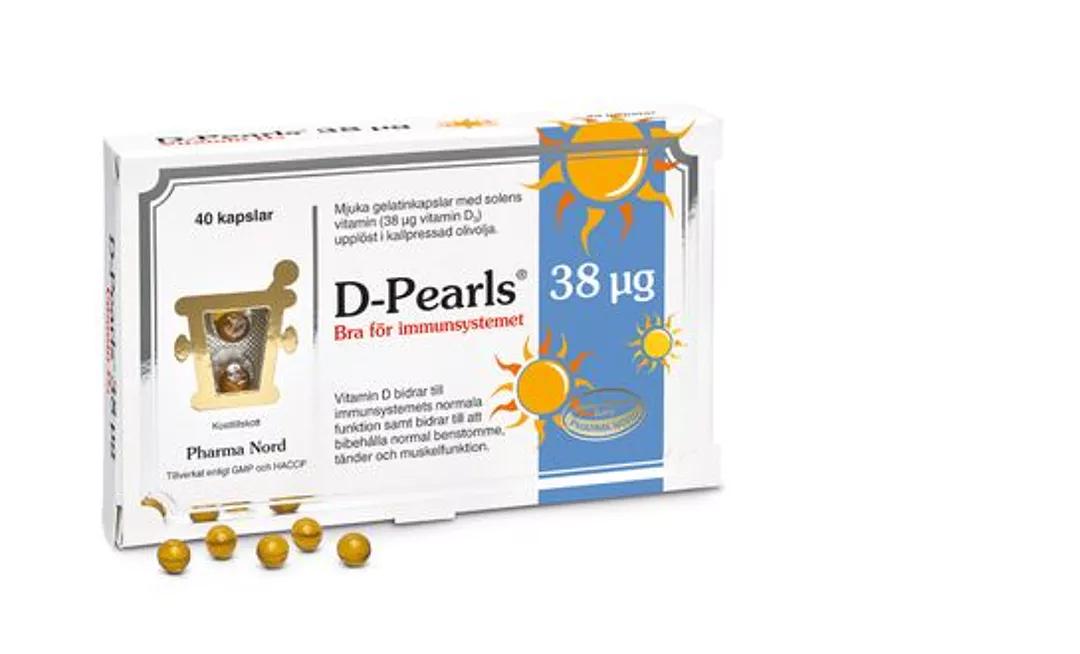 D-vitamin D-Pearls 38 µg 40 kapslar