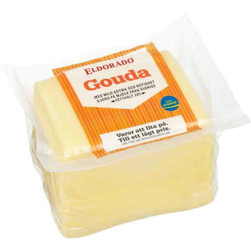 Premium Gouda Cheese 28 %. Pris/kg.