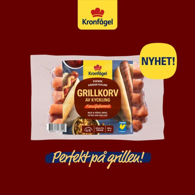 10 kr cashback Kronfågel kycklinggrillkorv 400 g