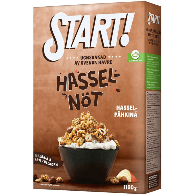 Granola Hasselnöt 2 x 1100 g från Start