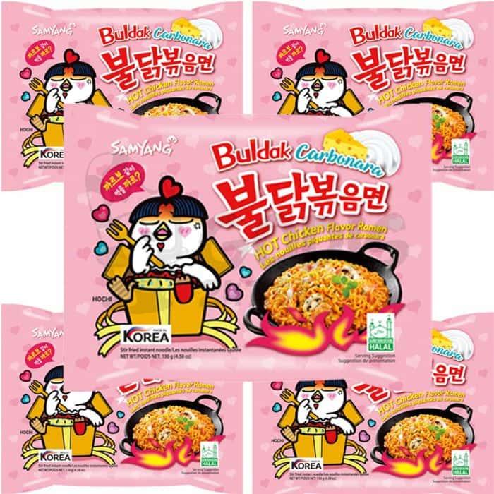 Buldak Carbonara Hot Chicken Ramen 5-pack