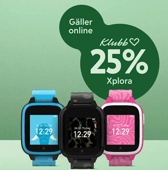 25 % rabatt på Xplora hos Apotek Hjärtat