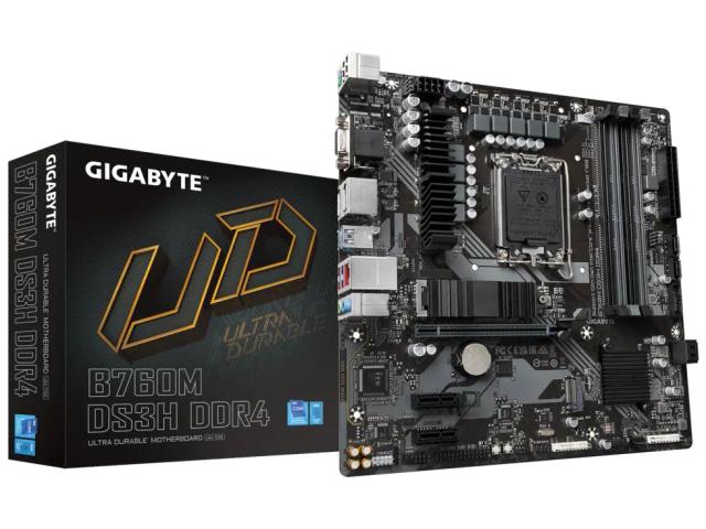 GIGABYTE B760M DS3H DDR4 Micro-ATX Moderkort