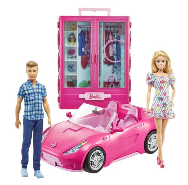 Barbie och Ken Bil med Garderob