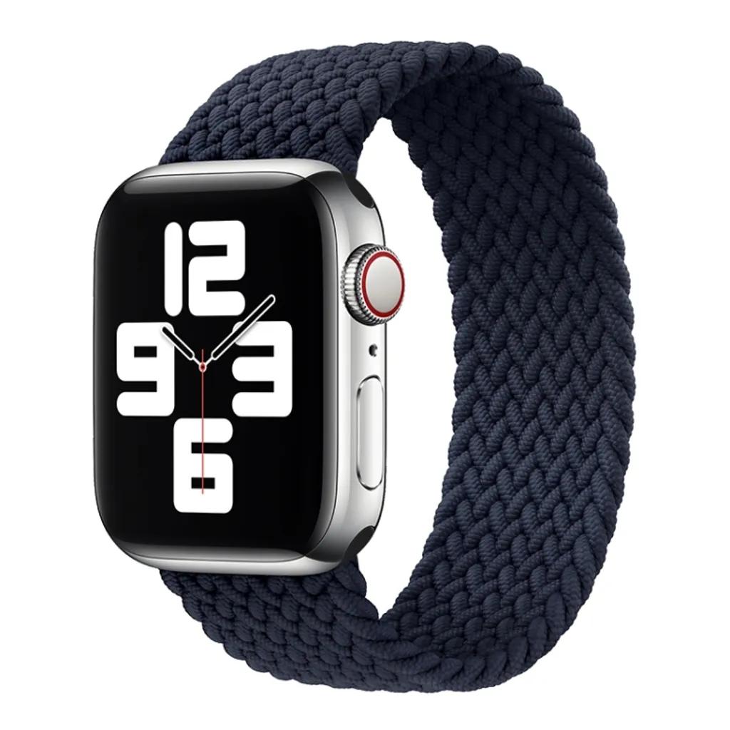 Apple Watch Flätat Nylonarmband Grå