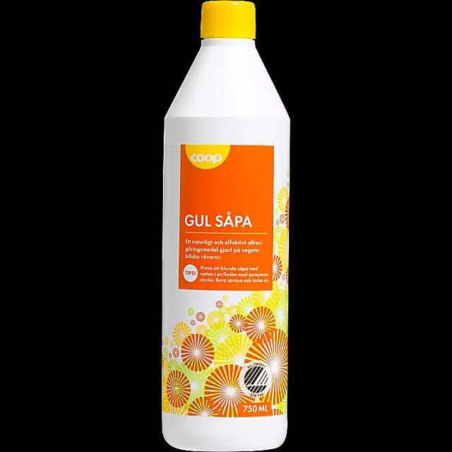 Grön/Gul Såpa. Coop. 750 ml.