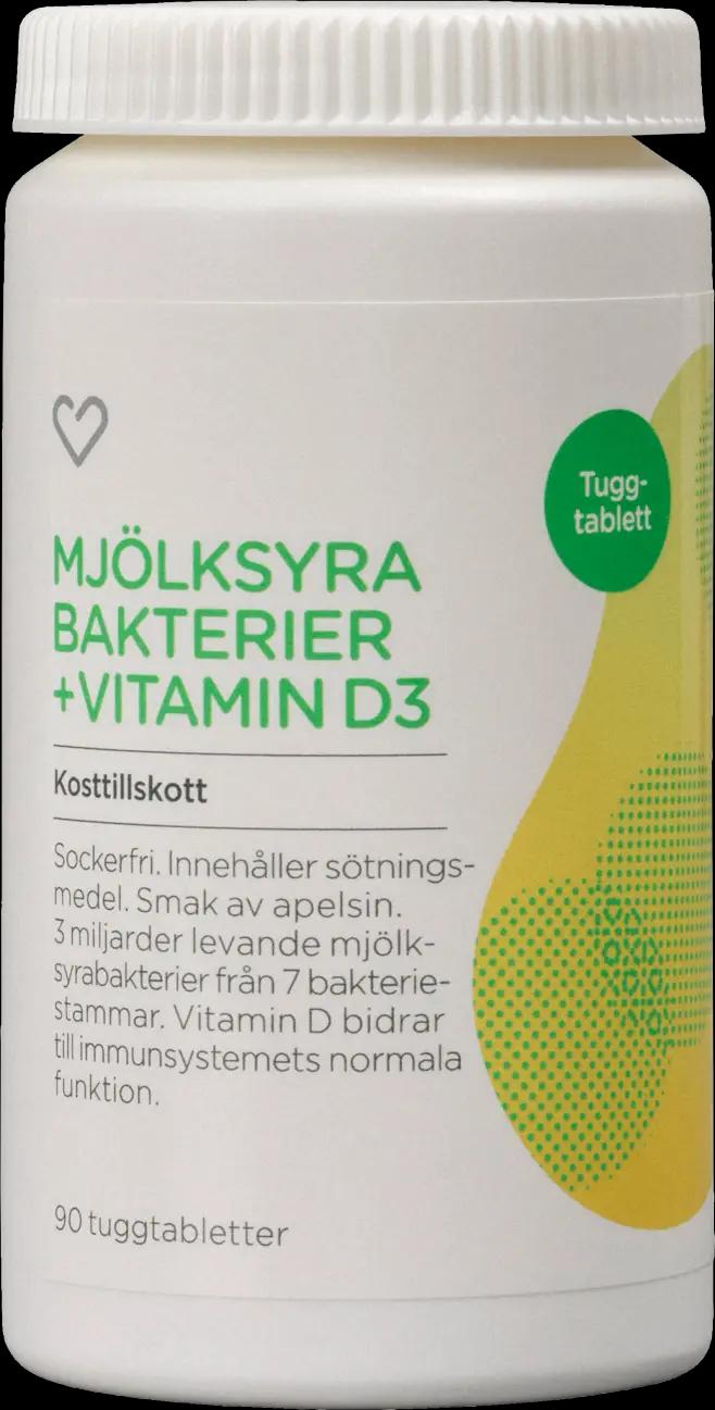 Hjärtats Mjölksyrabakterier D3 Tuggtablett 90 st
