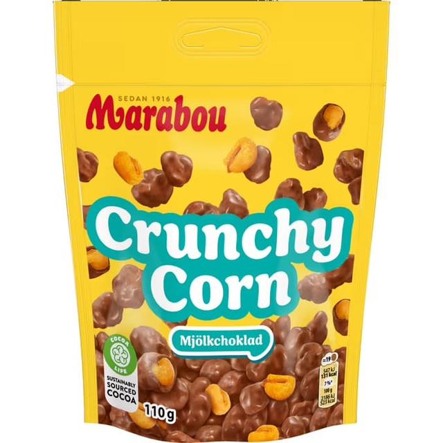 Marabou Mjölkchoklad Crunchy Corn 110 g