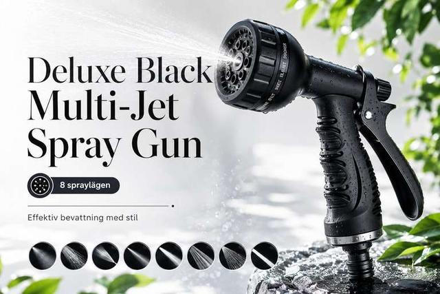 Deluxe Black Multi-Jet Spray Gun